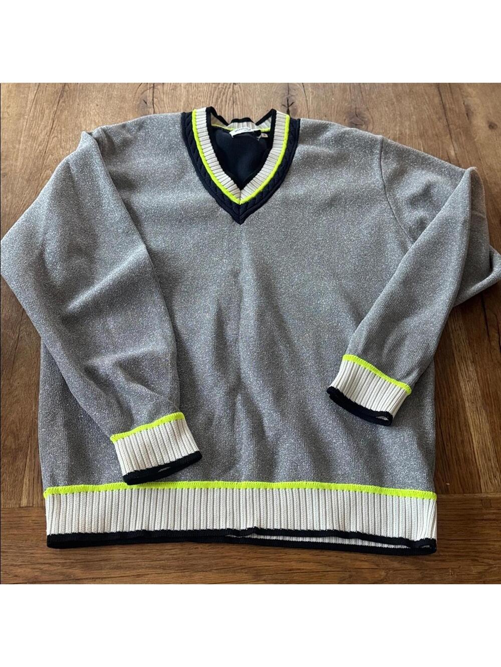 Opening Ceremony Metallic Disco Sport Silver Sweater size xs